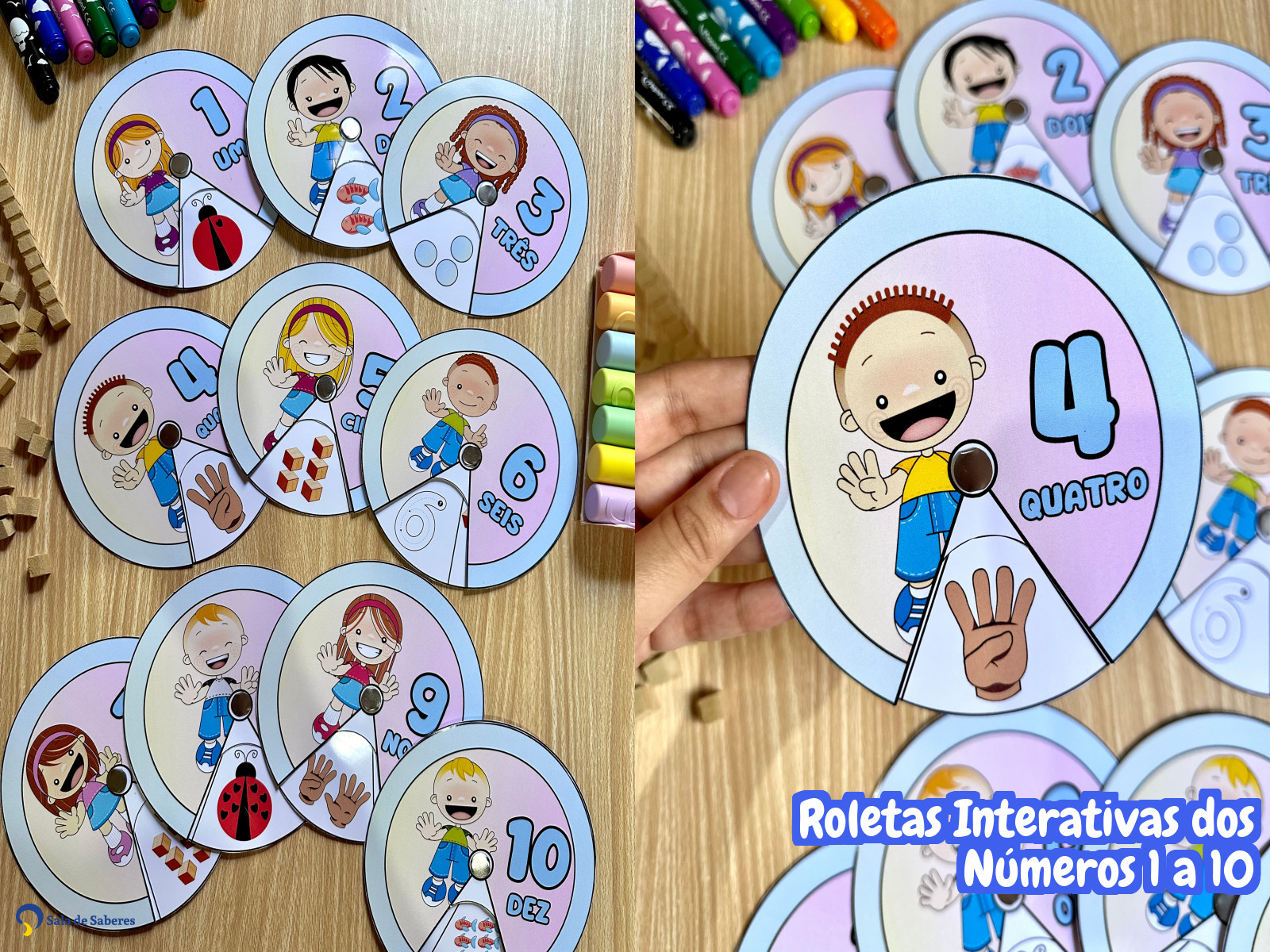 Preview de Roletas Interativas dos Números 1 a 10