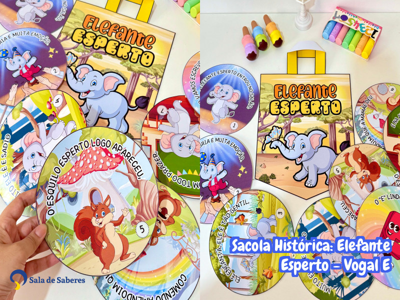 Imagem de Sacola Histórica: Elefante Esperto - Vogal E