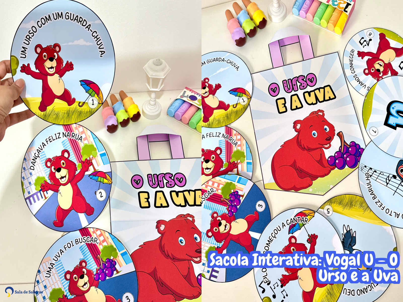 Preview de Sacola Interativa: Vogal U – O Urso e a Uva