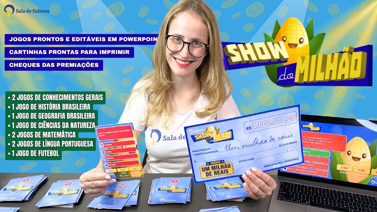 Imagem de Kit 10 Jogos Estilo Show do Milhão — 160 Questões Editáveis