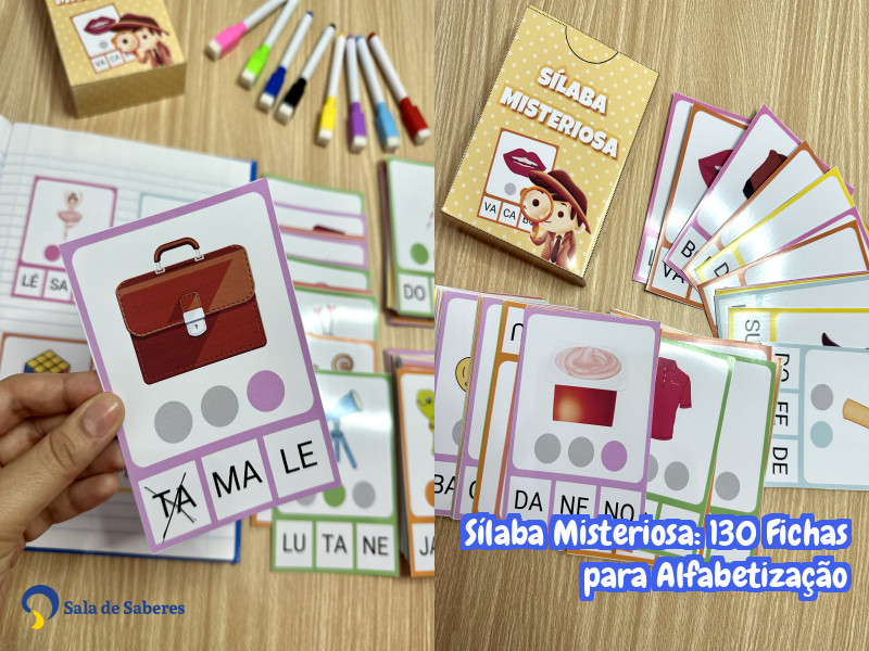 Imagem de Sílaba Misteriosa: 130 Fichas para Alfabetização