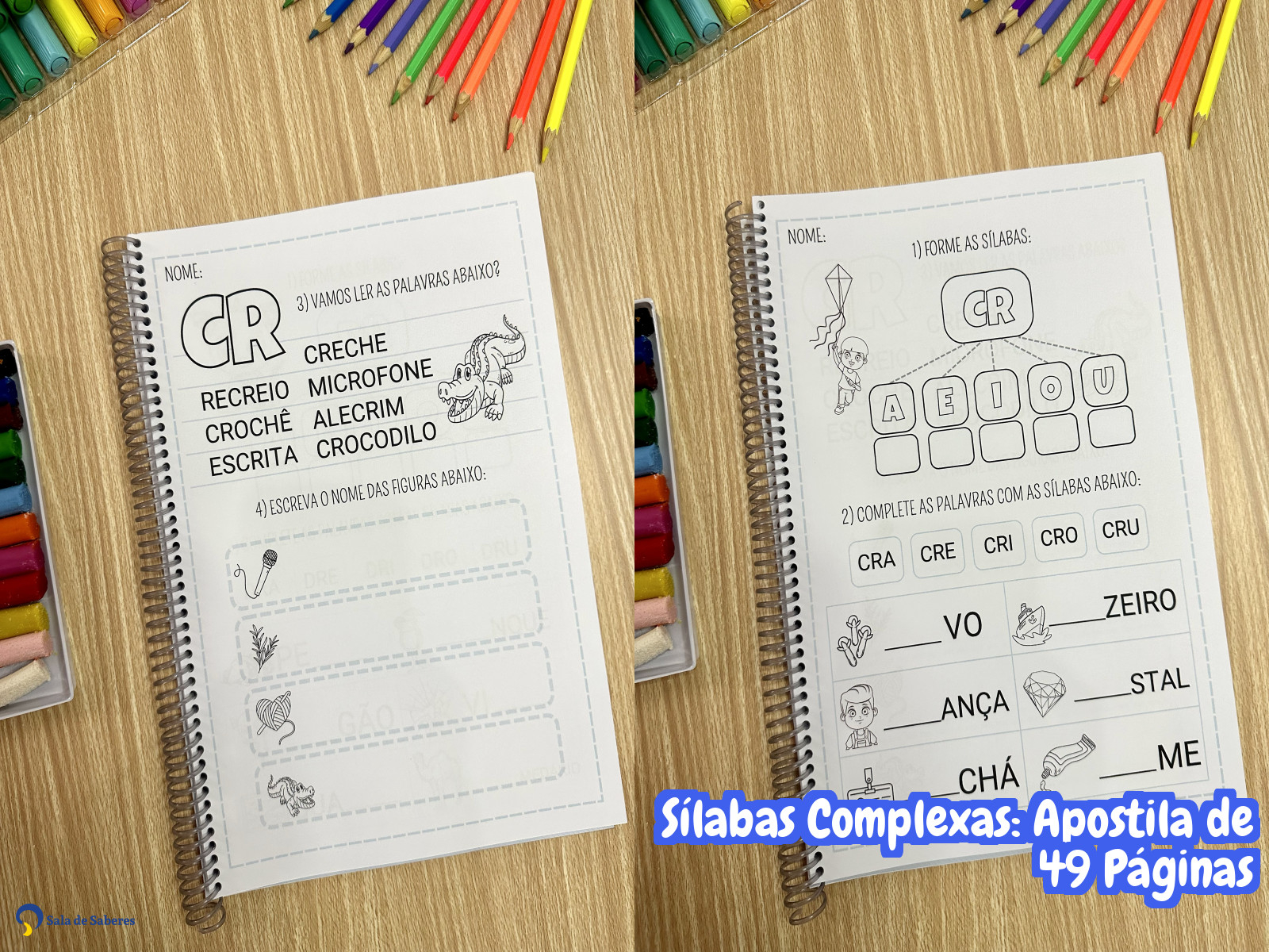 Preview de Sílabas Complexas: Apostila de 49 Páginas