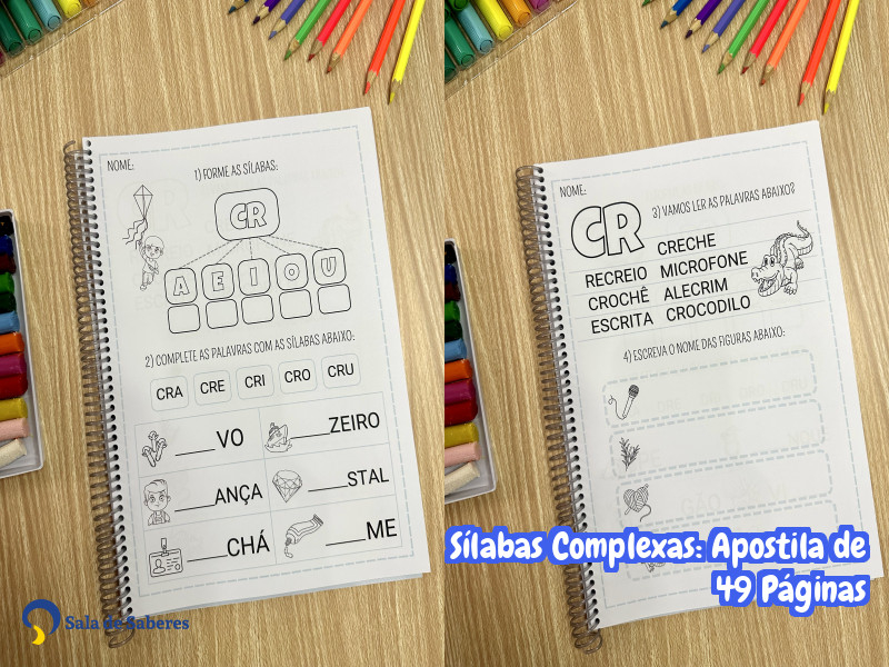 Imagem de Sílabas Complexas: Apostila de 49 Páginas