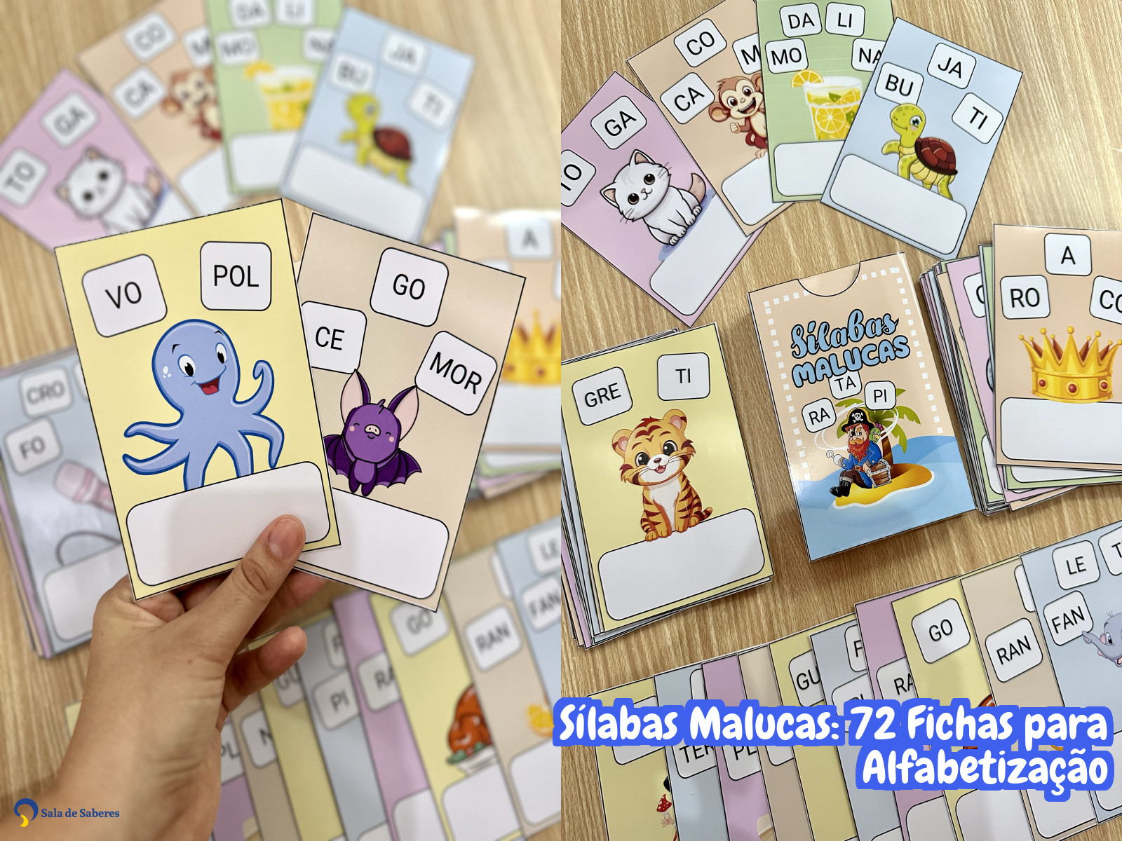 Preview de Sílabas Malucas: 72 Fichas para Alfabetização
