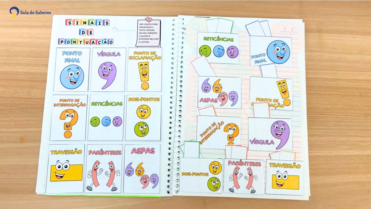 Imagem de Sinais de Pontuação Interativos - Coloridos e para Colorir