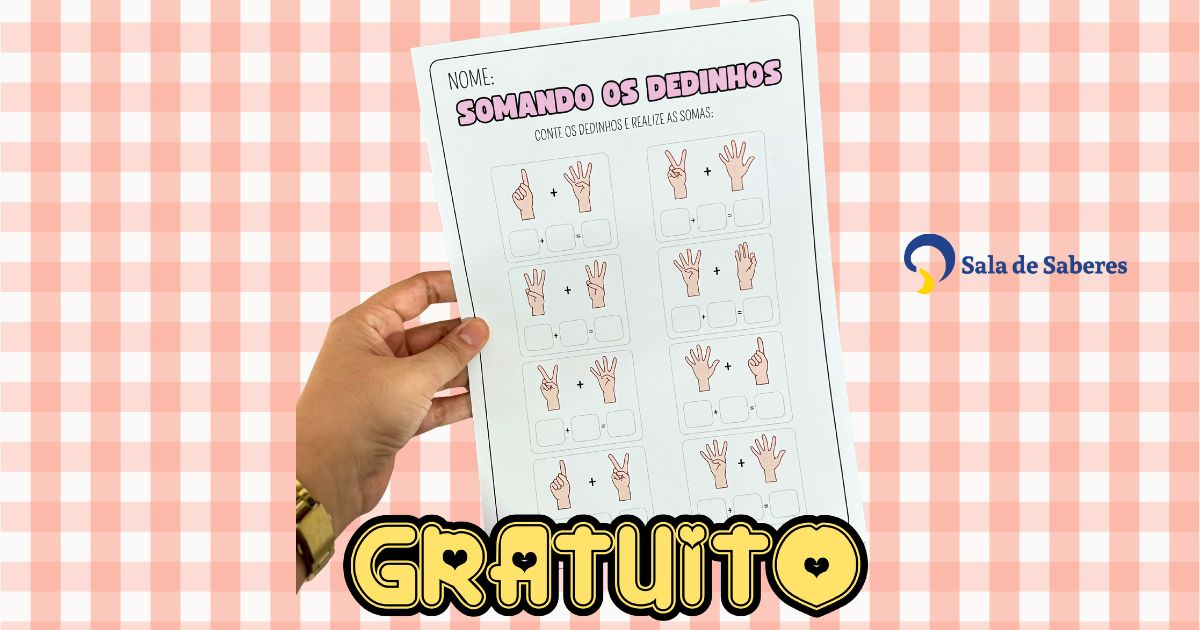 Preview de Atividades de Soma com Dedinhos para Aprendizagem Inicial