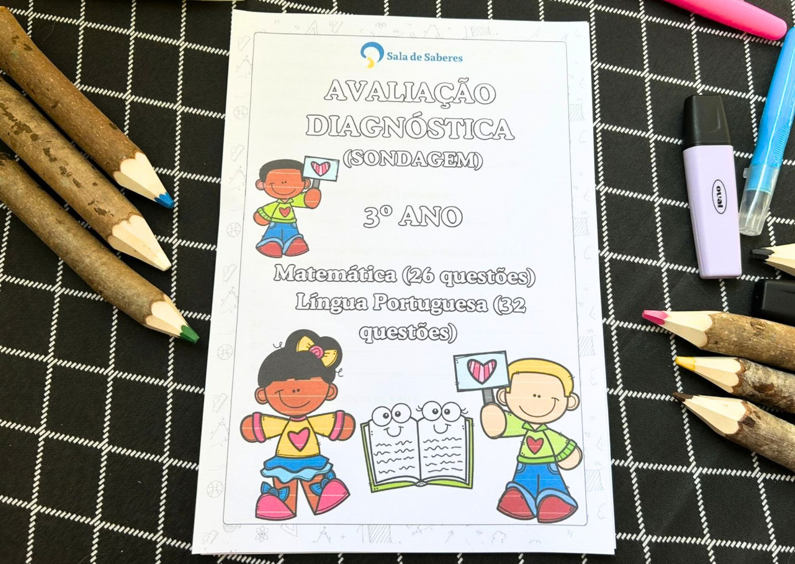 Preview de Avaliação Diagnóstica - Sondagem - 3º ano - Matemática e LP