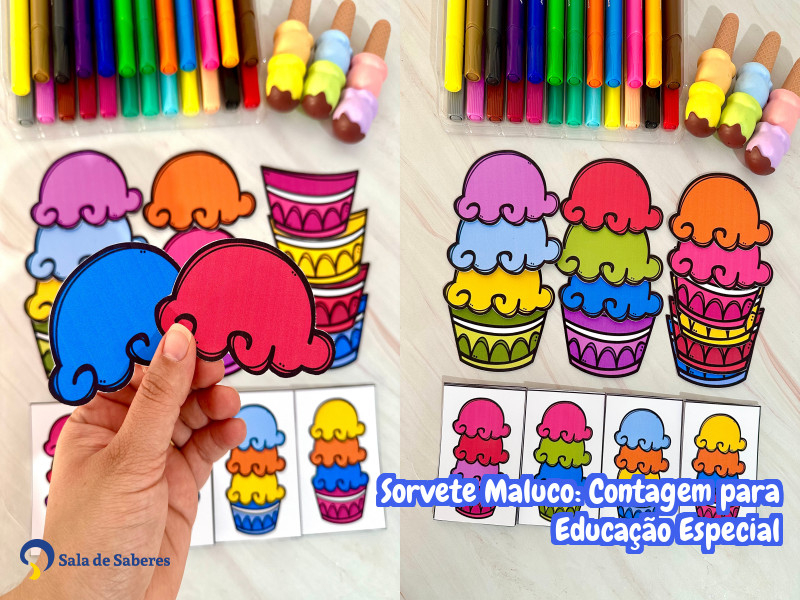 Imagem de Sorvete Maluco - Contagem para Educação Especial