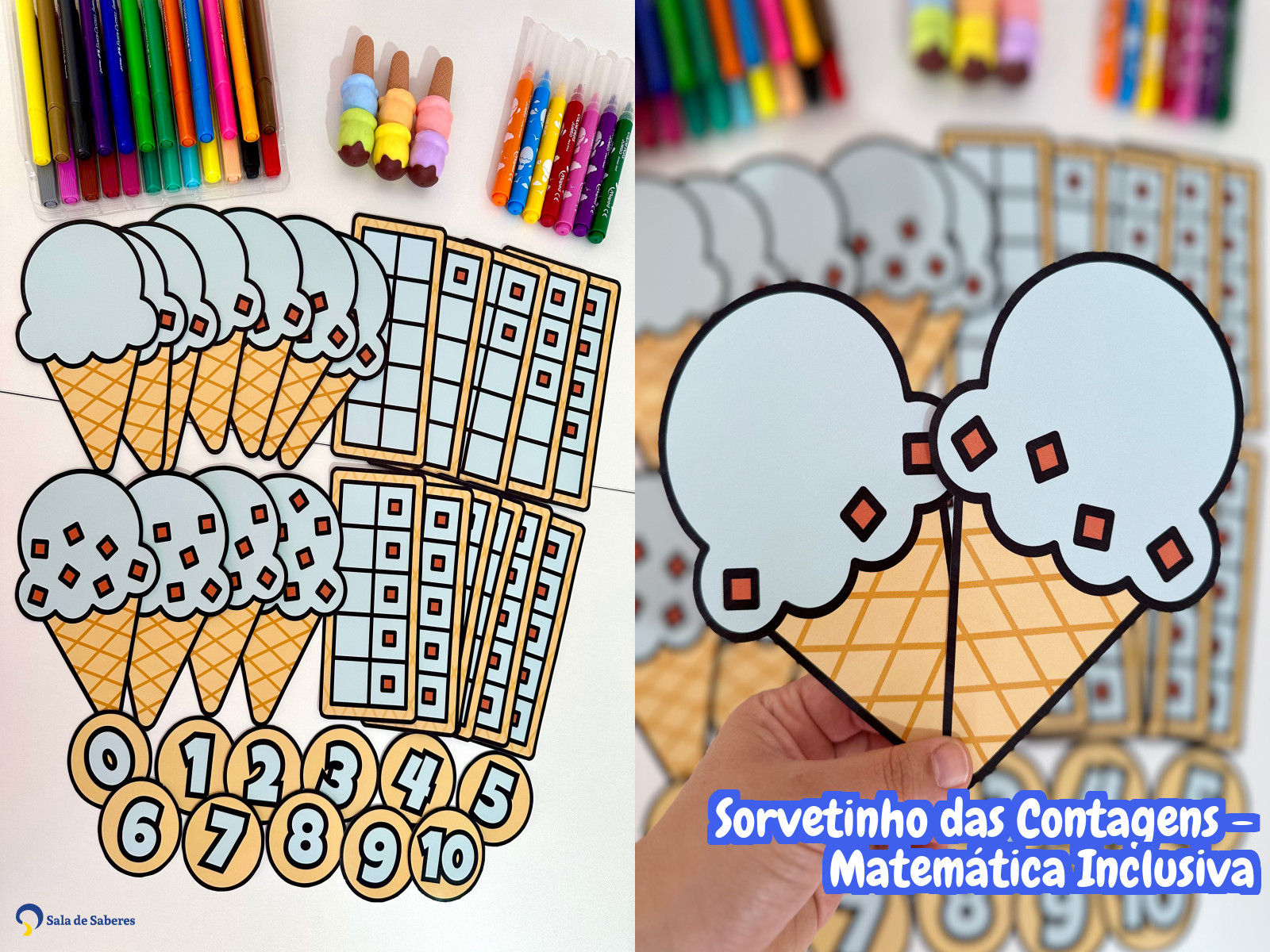 Preview de Sorvetinho das Contagens - Matemática Inclusiva