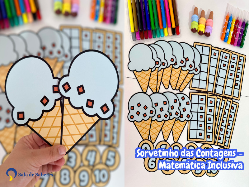 Imagem de Sorvetinho das Contagens - Matemática Inclusiva