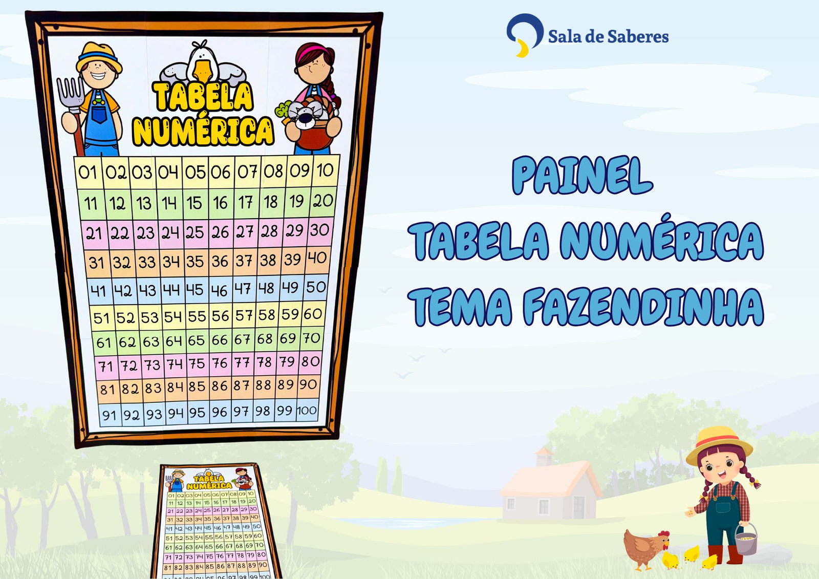 Preview de Tabela Numérica - Tema Fazendinha