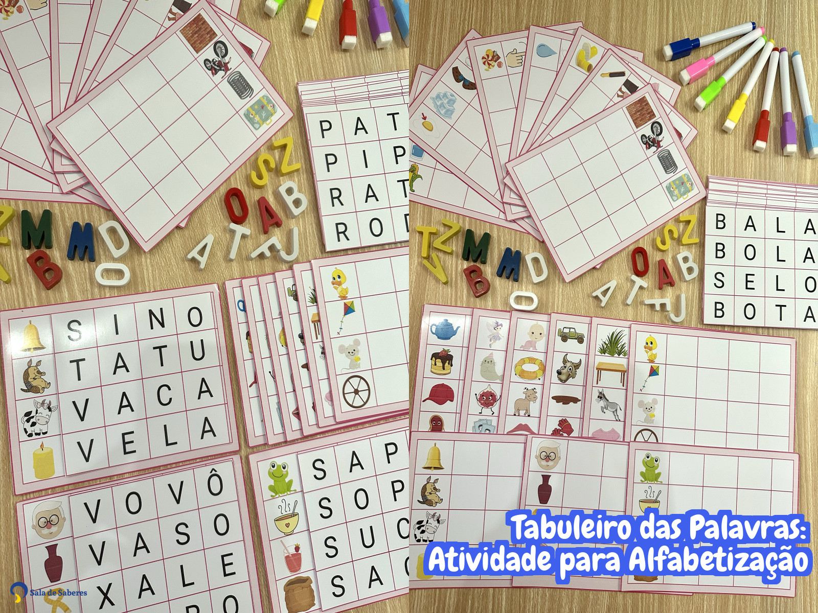 Preview de Tabuleiro das Palavras: Atividade para Alfabetização