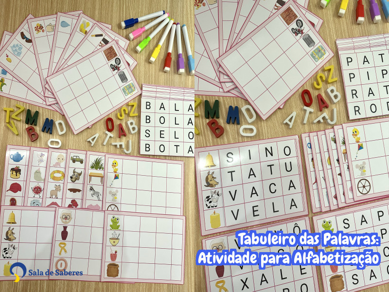 Imagem de Tabuleiro das Palavras: Atividade para Alfabetização