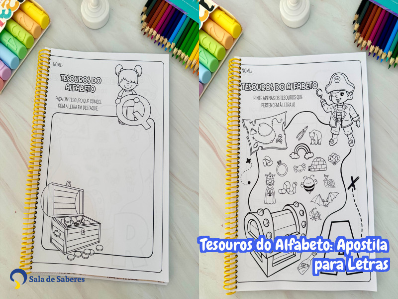 Imagem de Tesouros do Alfabeto: Apostila para Letras