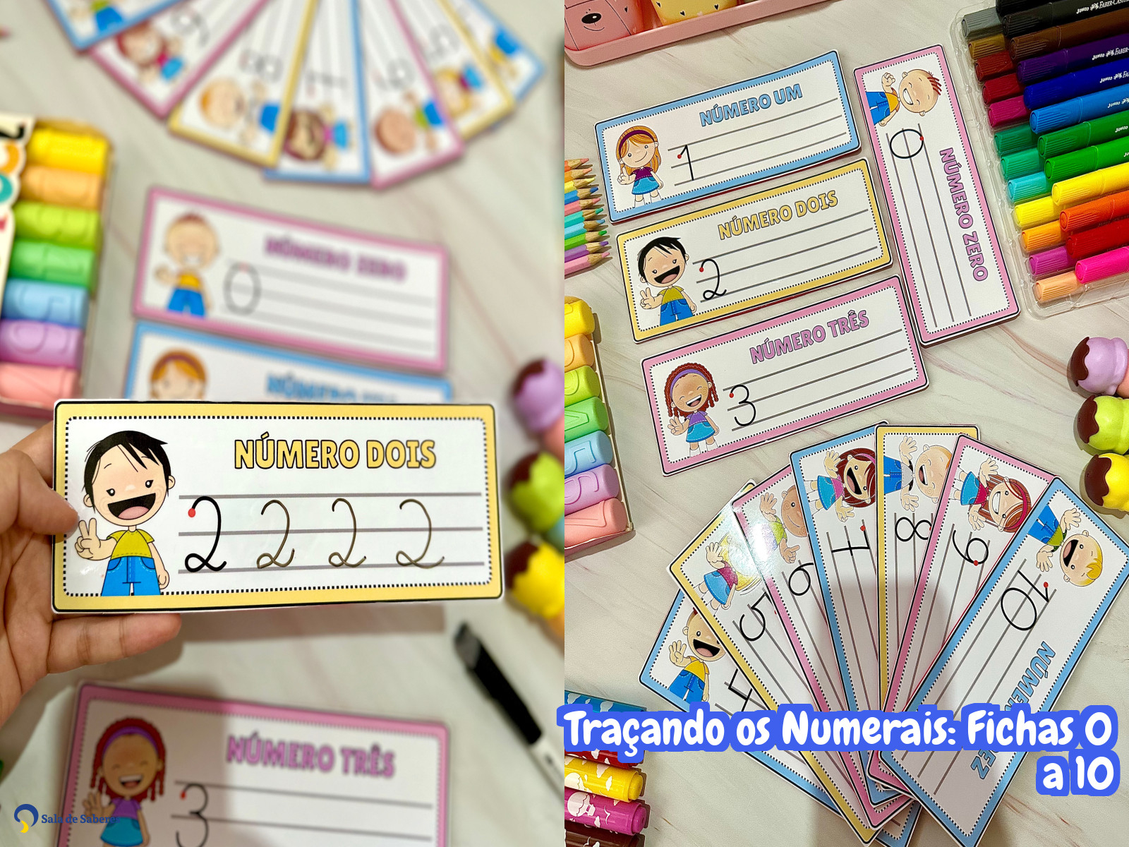 Preview de Traçando os Numerais: Fichas 0 a 10