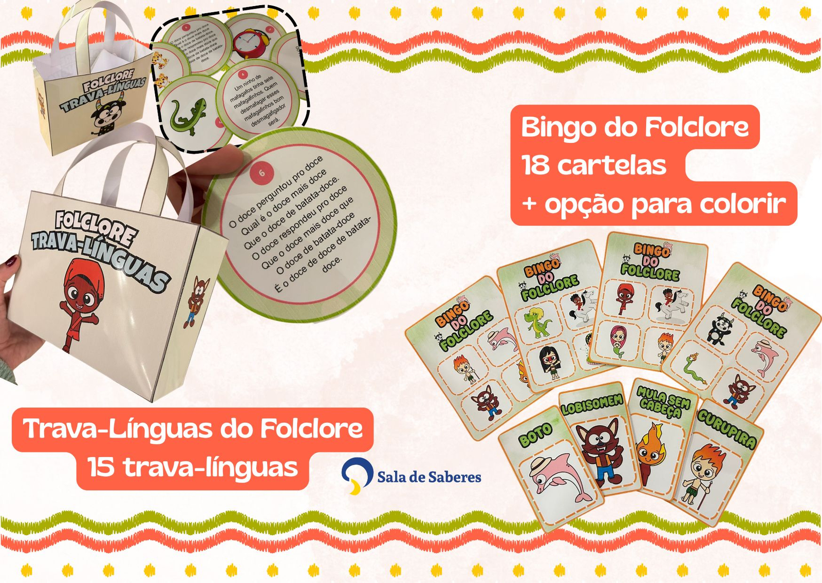 Preview de Combo Trava-Línguas e Bingo do Folclore