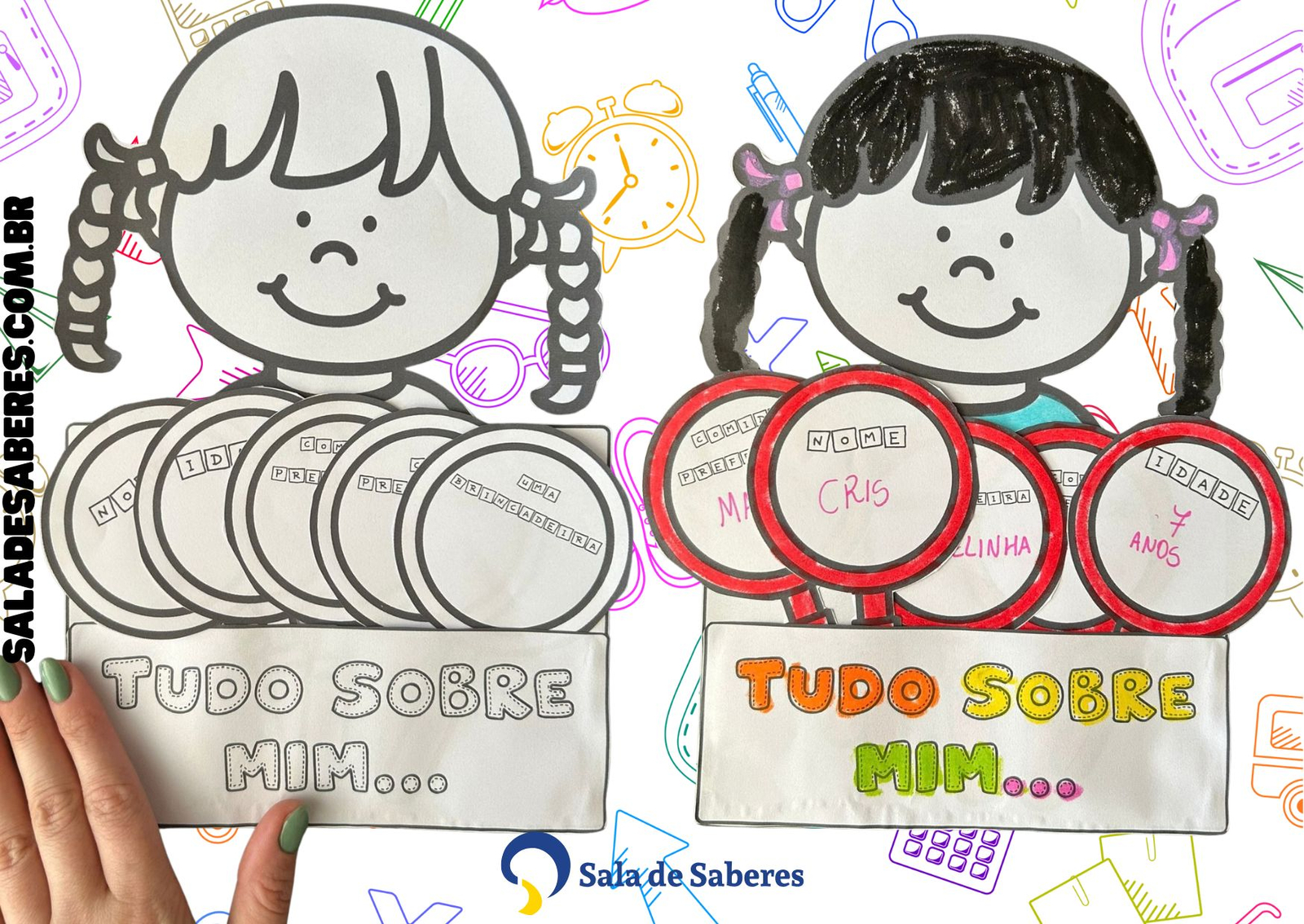 Preview de Atividade Interativa Tudo Sobre Mim para Volta às Aulas