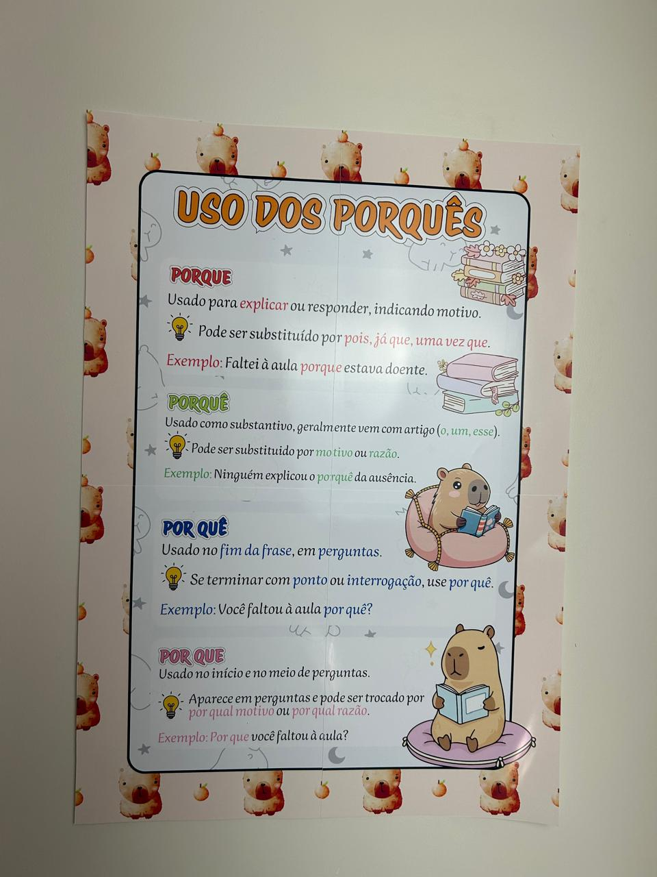 Preview de Painel Colorido para Ensinar o Uso Correto dos Porquês!