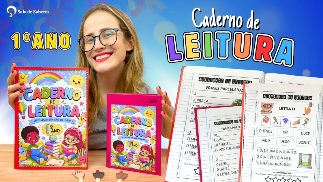 Caderno de Leitura - 1º Ano do EF - Palavras - Frases - Textos - 107 Páginas