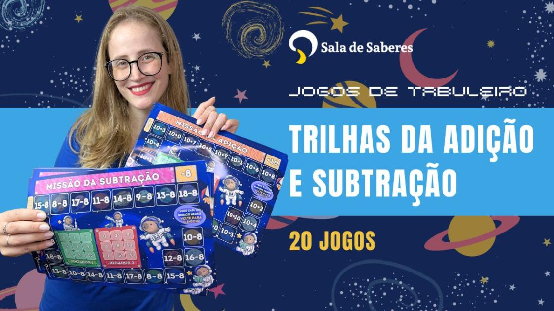 Trilhas da Adição e Subtração — 20 Jogos de Tabuleiro em PDF
